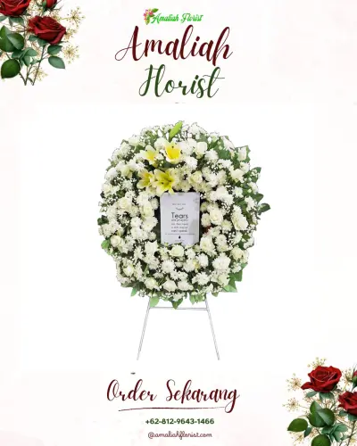 Krans Bunga Duka Cita di Muara Dua